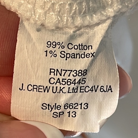 NWOT J. CREW MATCHSTICK SKINNY STRETCH JEANS WHITE SIZE 27/R - Picture 10 of 10